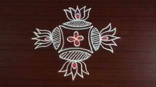 22 Beautiful Lotus Rangoli 🪷 Daily Rangoli 🌺 Simple Kolam 🌺 [upl. by Dyob]