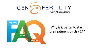 Why is it better to start pretreatment on day 21  Gen 5 Fertility [upl. by Sassan622]