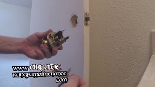 How To Fix Bedroom Bathroom Privacy Door Lock Weslock Not Locking Repair Maintenance Video [upl. by Pasahow]