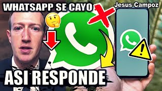 WhatsApp RESPONDE se cayo WhatsApp Facebook e Instagram QUE PASO 4 Octubre 2021 caida mundial hoy [upl. by Bonner]