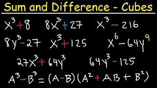 Factoring Sums and Differences of Perfect Cubes [upl. by Idnyl]