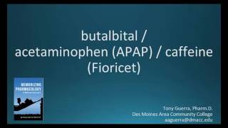 How to pronounce butalbital acetaminophen caffeine Fioricet Memorizing Pharmacology Flashcard [upl. by Ailisab749]