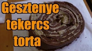 Gesztenye tekercs torta 24209 Kcal  46Kg  Interaktiv  ZabaMesterek [upl. by Hank]