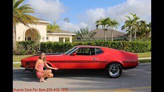 1972 Mustang Mach 1 351 Cleveland V8 wwwmusclecarsforsaleinccom 2650000 2394051970 Tom [upl. by Lexis]