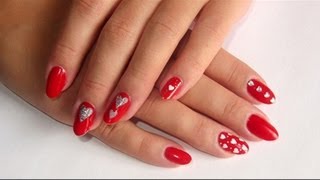 Valentines quotHeartsquot Nail Art HowTo [upl. by Concoff345]