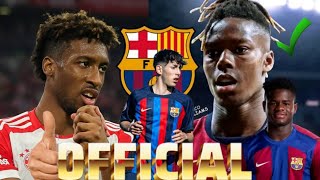 OFFICIEL le BARÇA SIGNE un AILIER Liste des départs FAYE vers la Ligue 1 PSG COMAN à tout prix [upl. by Buiron385]