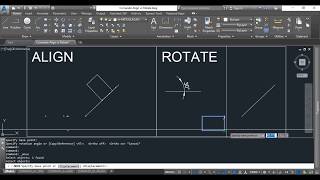 COMANDO ALIGN amp ROTATE  CANAL AUTOCAD amp CIVIL 3D  TUTORIAIS [upl. by Yelyac]