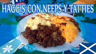 Auténtico HAGGIS con NEEPS y TATTIES receta escocesa [upl. by Knudson]