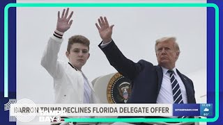 Barron Trump 18 declines offer to become Florida delegate at the Republican convention [upl. by Onateyac]