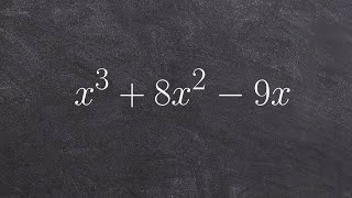 How to factor a polynomial to the third degree by factoring out an x [upl. by Ainesell]