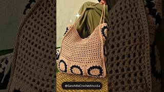 BOLSO TEJIDO A CROCHET  shorts GANCHILLO crochet  BOLSO GRANNY [upl. by Aretina]