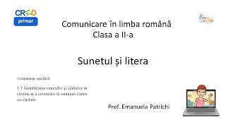 Sunetul și litera vocale și consoane  clasa a doua [upl. by Iek994]