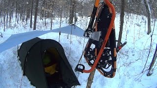 Solo Winter Camping in Canada Algonquin Park 2016 Christmas Holidays [upl. by Anahs]