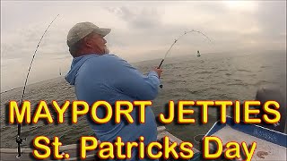 Jacksonvilles Mayport Jetty fishing St Patricks Day [upl. by Freida]