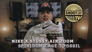 Nike x Stussy Air Zoom Spiridon Caged 2 unboxing and review [upl. by Sirovaj]