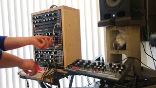 quotArmy Of Mequot Bjork Cover Moog Mother 32  Moog DFAM x 2  Korg Volca Sample Demo [upl. by Aihseyk]