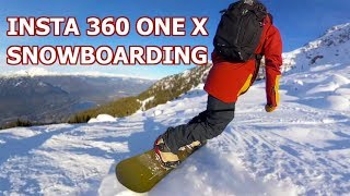 Insta360 One X Mountaintop Snowboarding Test [upl. by Seraphim]