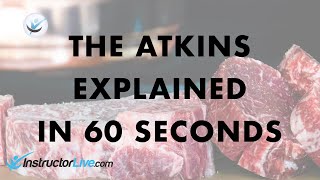 The Atkins Diet Explained in 60 Seconds [upl. by Kerat]