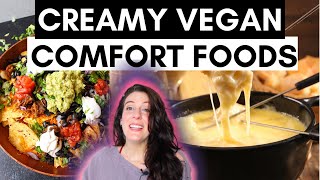 Vegan COMFORT FOODS to help you QUIT CHEESE  Vegan Fondue  Jackfruit nachos  Veganuary recipes [upl. by Raamal]