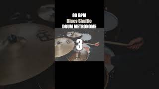 Blues Shuffle  Drum Metronome Loop  80 BPM [upl. by Llertnauq]