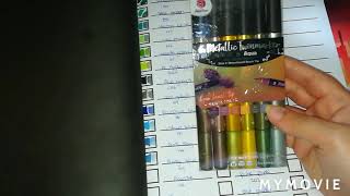 Metallic Twin Markers By Deco Time Swatching and Review [upl. by Ssor206]