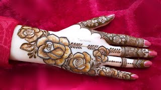 Beautiful Stylish Floral Mehndi Designs  Latest Floral Henna Design For Back Hand  Mehndi designs [upl. by Bach]