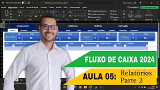 Como Fazer Planilha FLUXO DE CAIXA 2024 no Excel  AULA 05 [upl. by Duaner]