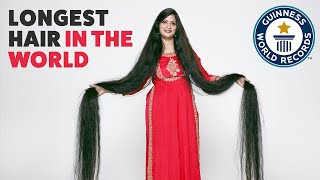 NEW Worlds Longest Hair  Guinness World Records [upl. by Oeflein]