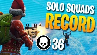 36 KILLS SOLO vs SQUADS Personal Record Fortnite Battle Royale [upl. by Enilesoj]