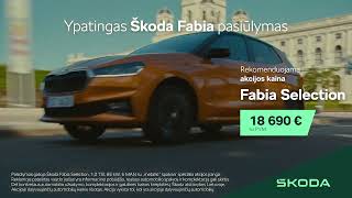 Ypatingas Škoda Fabia kainos pasiūlymas Rekomenduojama Fabia Selection akcijos kaina – 18 690 € [upl. by Ahsuas]