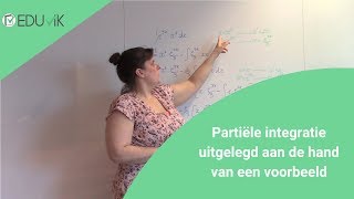 Partiële integratie uitgelegd en toegepast op een voorbeeld exp3Xx²  Eduvik [upl. by Pasia]