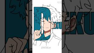 Drawing ✨Izuku Midoriya✨  My Hero Academia shorts izukumidoriya myheroacademia animation [upl. by Anilrats]