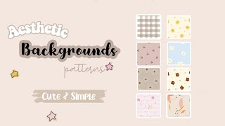 30 Aesthetic Background patterns 🍒 Cute amp Simple 🌼 [upl. by Adnalor]