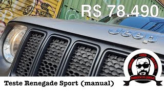 TESTE RENEGADE SPORT MANUAL  O JEEP PÉ DE BOI [upl. by Annauqahs]