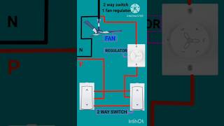 Two way switch connection with fan regulator shortsYouTube trending video [upl. by Acus]