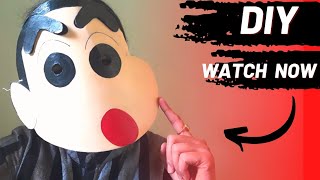 How to make Shinchan mask at home fancy dress shinchan mask Cardboard Shinchan mask Art Dukaan [upl. by Parlin843]