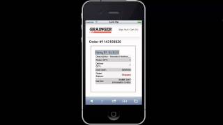 Graingers Mobile Website  Order Status [upl. by Alisen]