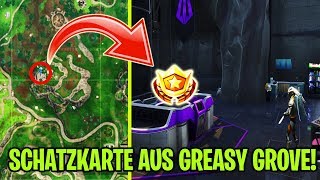 FOLGE DER SCHATZKARTE AUS GREASY GROVE  Fortnite  Battle Pass Woche 5 Season 4  HERAUSFORDERUNG [upl. by Refiffej]