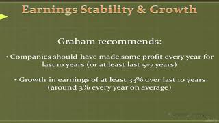 Benjamin Grahams Quantitative Criteria for Stock Selection [upl. by Alanah545]