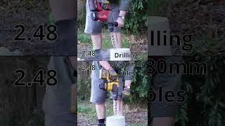 Milwaukee vs DeWalt SDS rotaryhammer race [upl. by Eibbil]