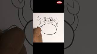 How to Draw a crab step by step for kids I Simple and Easy Drawing  Drawing Tutorial [upl. by Miles]