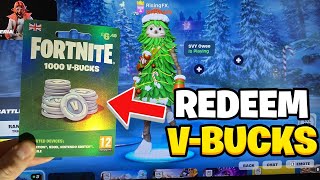 How to REDEEM VBUCKS Fortnite CARD Redeem V Bucks [upl. by Ainocal69]