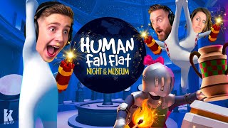 Our Family is TRAPPED in a Spooky Museum Human Fall Flat Challenge [upl. by Uot]