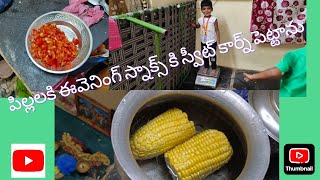 Ar vlogs 999 పిల్లలకి మధ్యాహ్నం లంచ్ అన్నం టమాటో కర్రీ చేశాను ఈవెనింగ్ స్వీట్ కార్న్ ఇచ్చాను [upl. by Kamila]