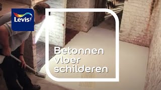 Hoe schilder je een betonnen vloer   Levis letscolour [upl. by Fariss]