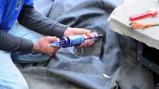 How to build a Fish Pond  Part 9  Pond Liner Repair [upl. by Olen365]