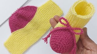 Knitting Baby Booties  Socks  Shoes [upl. by Emery]