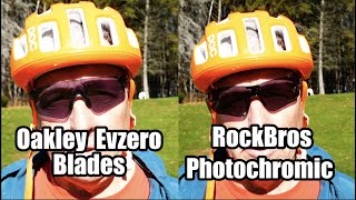 Oakley Evzero Blades vs ROCKBROS Photochromic Cycling Sunglasses Review Comparison [upl. by Enirhtak149]