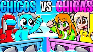 Barco de CHICAS VS Barco de CHICOS en Roblox [upl. by Cordova515]