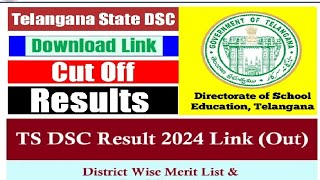 TS DSC results District Wise merits DSC rank list DSC district wise DSC All Districts GRL list 2024 [upl. by Berey]